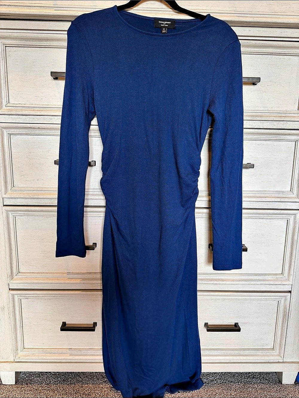 NWT - Banana Republic Soft Luxe Midi Dress Blue Size Small